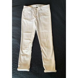 Gap white straight leg cuff jeans, 27 long